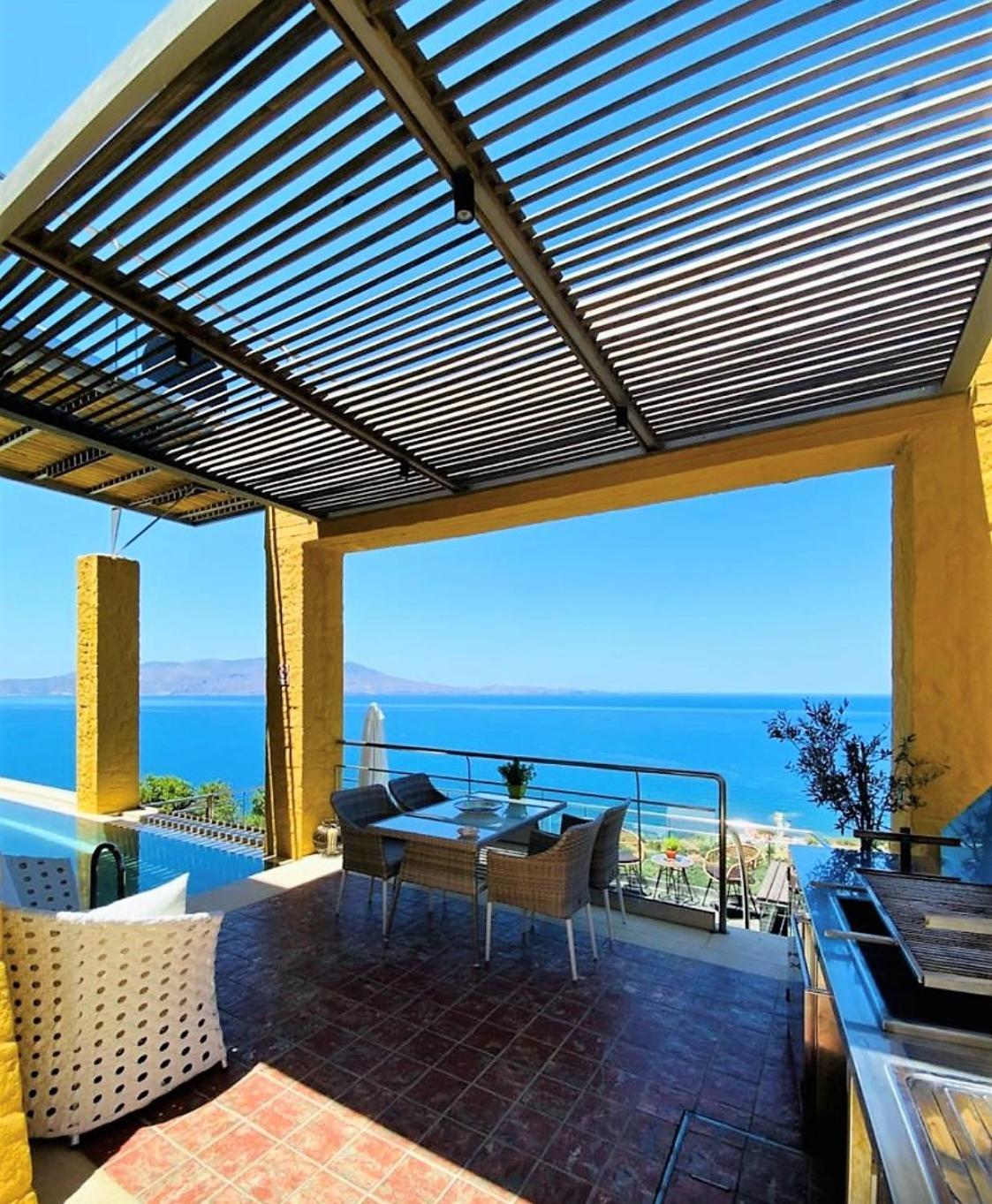 Beachfront Ravdoucha Epavlis Eleni Villa - Pool, Hot Tub, Gym, Sauna, Private Parking, Wifi Chania  Buitenkant foto